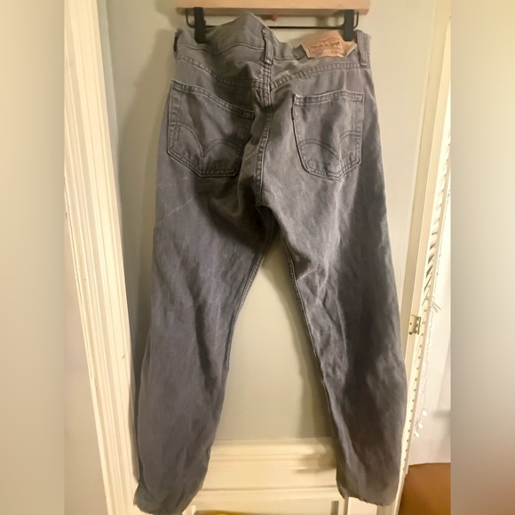 Vintage Levi’s 501 Button Fly Gray Jeans Made in USA W32 L30 - Picture 3 of 9